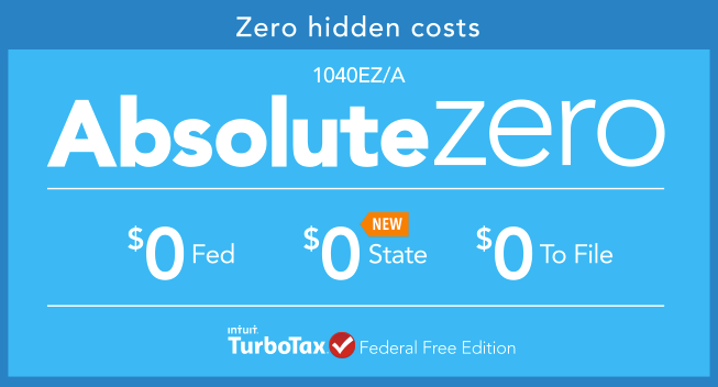 Get your maximum refund easily and quickly with TurboTax Absolute Zero. File your federal and state tax returns absolutely free!