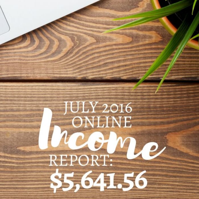 July 2016 Online Income Report