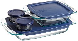 Best Price: Pyrex Easy Grab 8-Piece Glass Bakeware and Food Storage Set $13.59