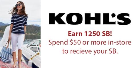 Get 25% Back When You Spend $50 at Kohl’s