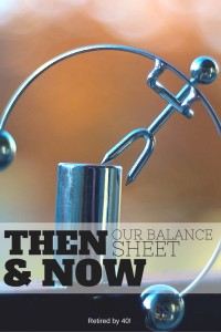 Retired by 40!'s Balance Sheet - Then & Now!  We've had successes and failures, but the one thing that is 100% consistent is that it's hard