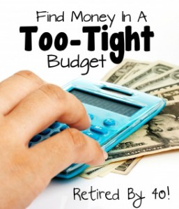 Find Money in a too-tight budget, budgeting, saving, budget, frugality, expenses