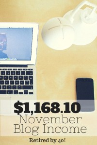 December's blog income here at Retired by 40! was more than $1,100. This is the first time I've cleared more than $1,000! Read all about it!