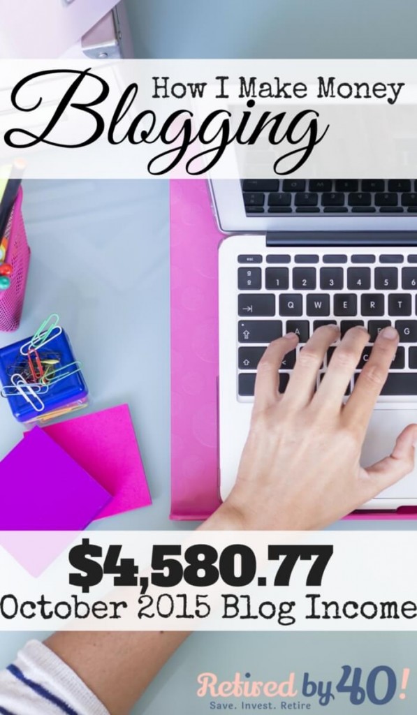 Have you ever wondered how people like me make money blogging? Here's how I made $4,580.77 in October 2015 through blogging.