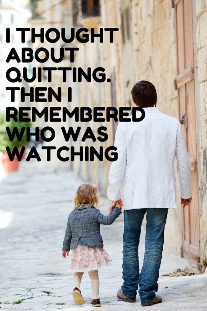 Whatever you do, you kids are watching. They are are looking to you for leadership, boundaries, and an example to follow later in life. What you do now sets the tone for the rest of their lives, and while they may not say anything to you (now, or even in their 30s) know that they are watching, waiting, learning.