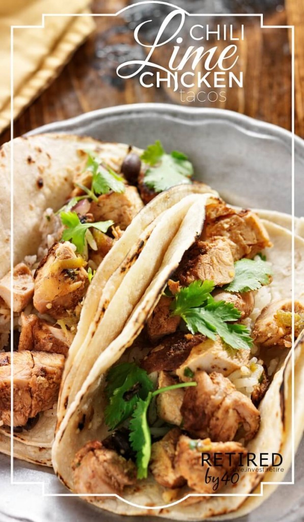 These Chili Lime Chicken Tacos are like a {healthy} taste of summer during these cold winter months! Can be made in the THM S or E!