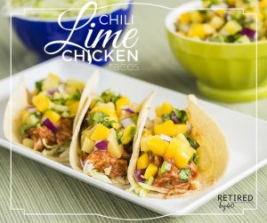 These Chili Lime Chicken Tacos are like a {healthy} taste of summer during these cold winter months! Can be made in the THM S or E!