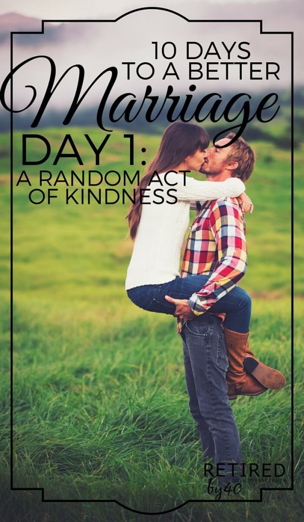 Is your marriage in the trenches? Try Random Acts of Kindness to service your spouse and bolster your marriage!