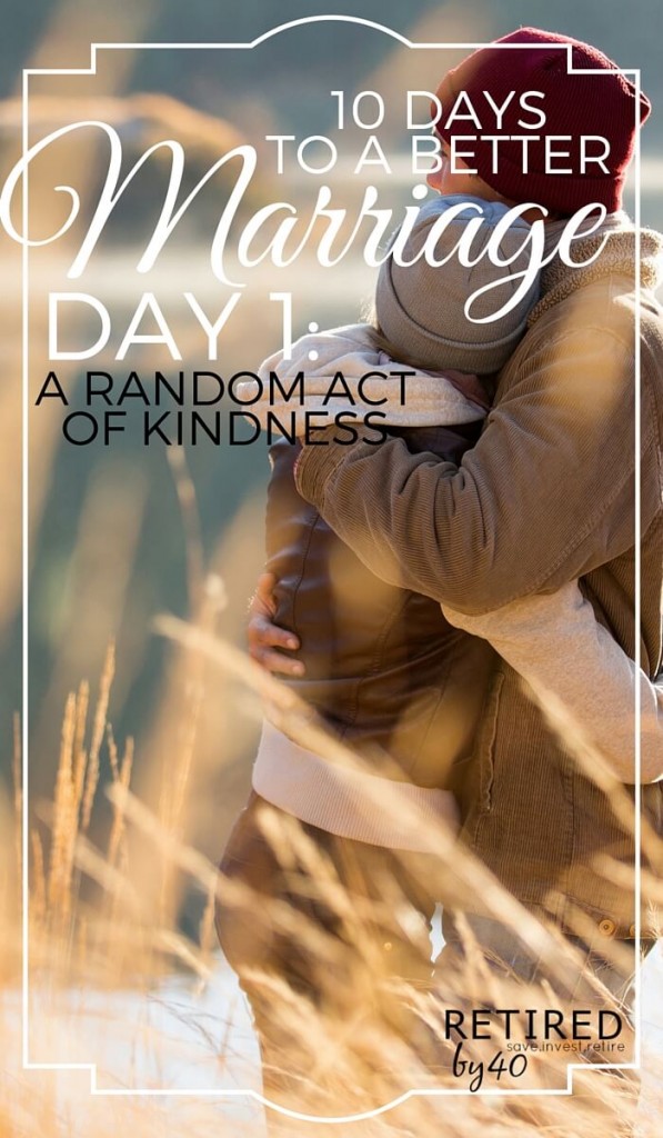 Is your marriage in the trenches? Try Random Acts of Kindness to service your spouse and bolster your marriage!