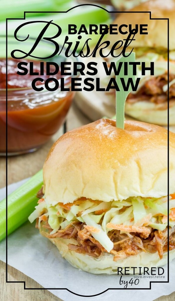 A sweet & tangy, messy barbecue brisket recipes that you can pair with slider buns and coleslaw for a delightfully southern treat.