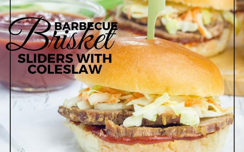 Barbecue Brisket Sliders with Coleslaw