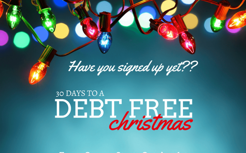 30 Days To A Debt Free Christmas Challenge