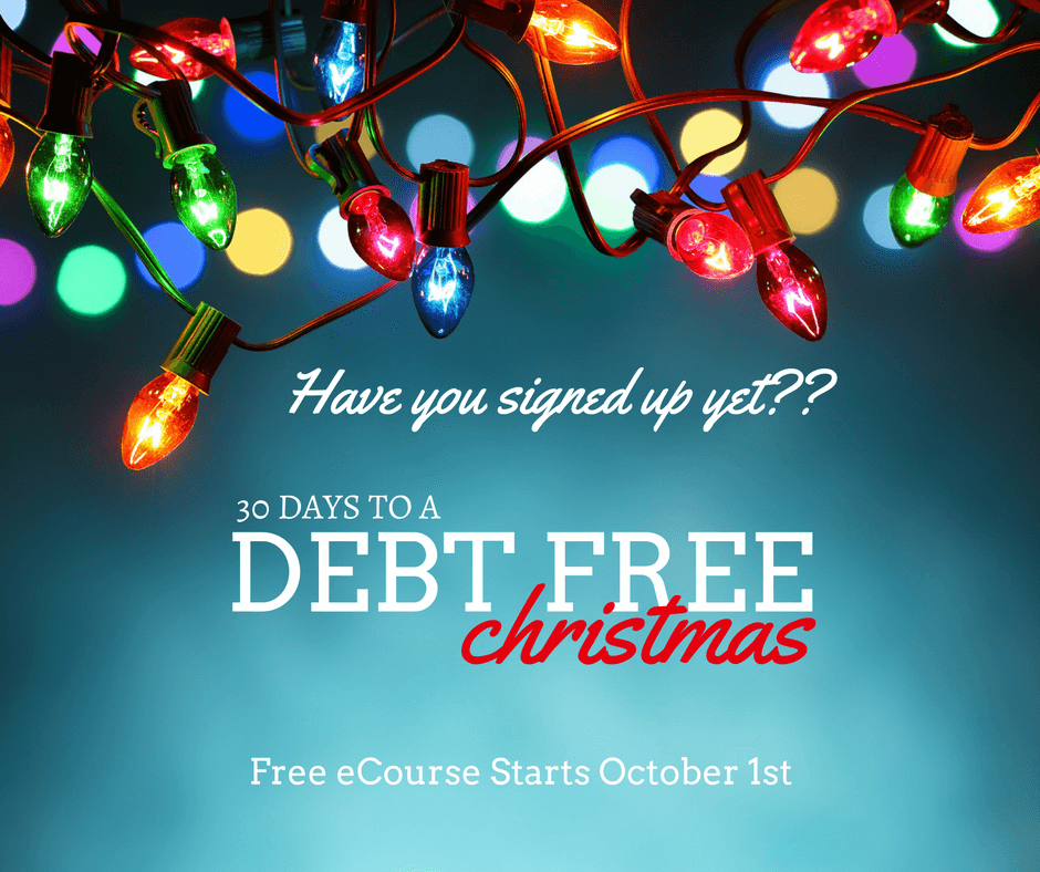 It's not too early to start thinking about Christmas! Sign up today for the FREE 30 Days To A Debt Free Christmas Challenge!