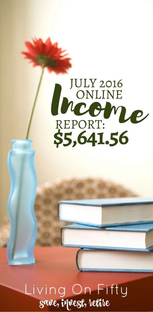 July 2016 Income Report; $5,641.56 in online income and working smarter not harder!